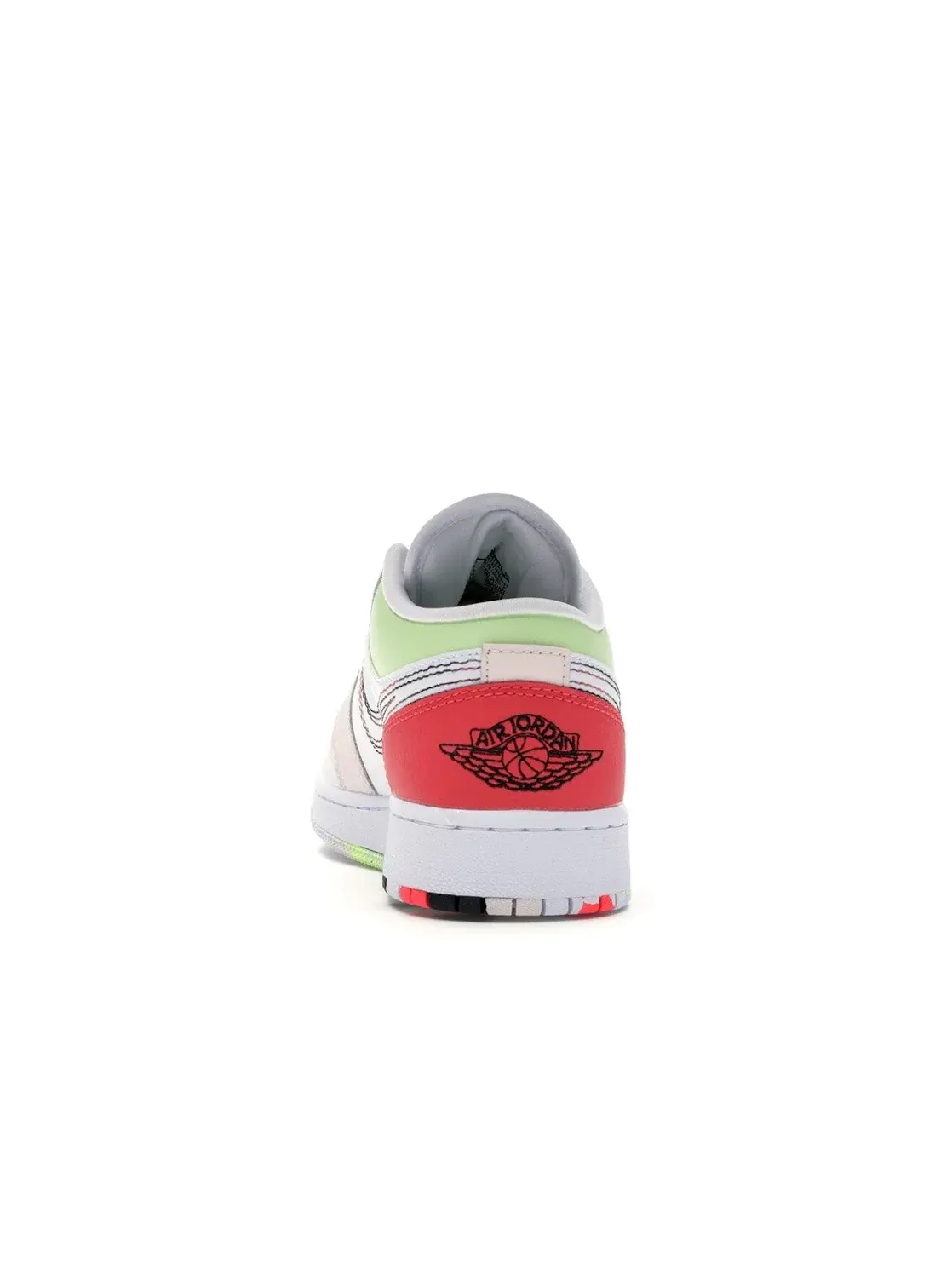 Детские кроссовки Lifestyle с длинным рукавом Jordan 1 Low Jordan — изображение 4 из 4, белый/--черный