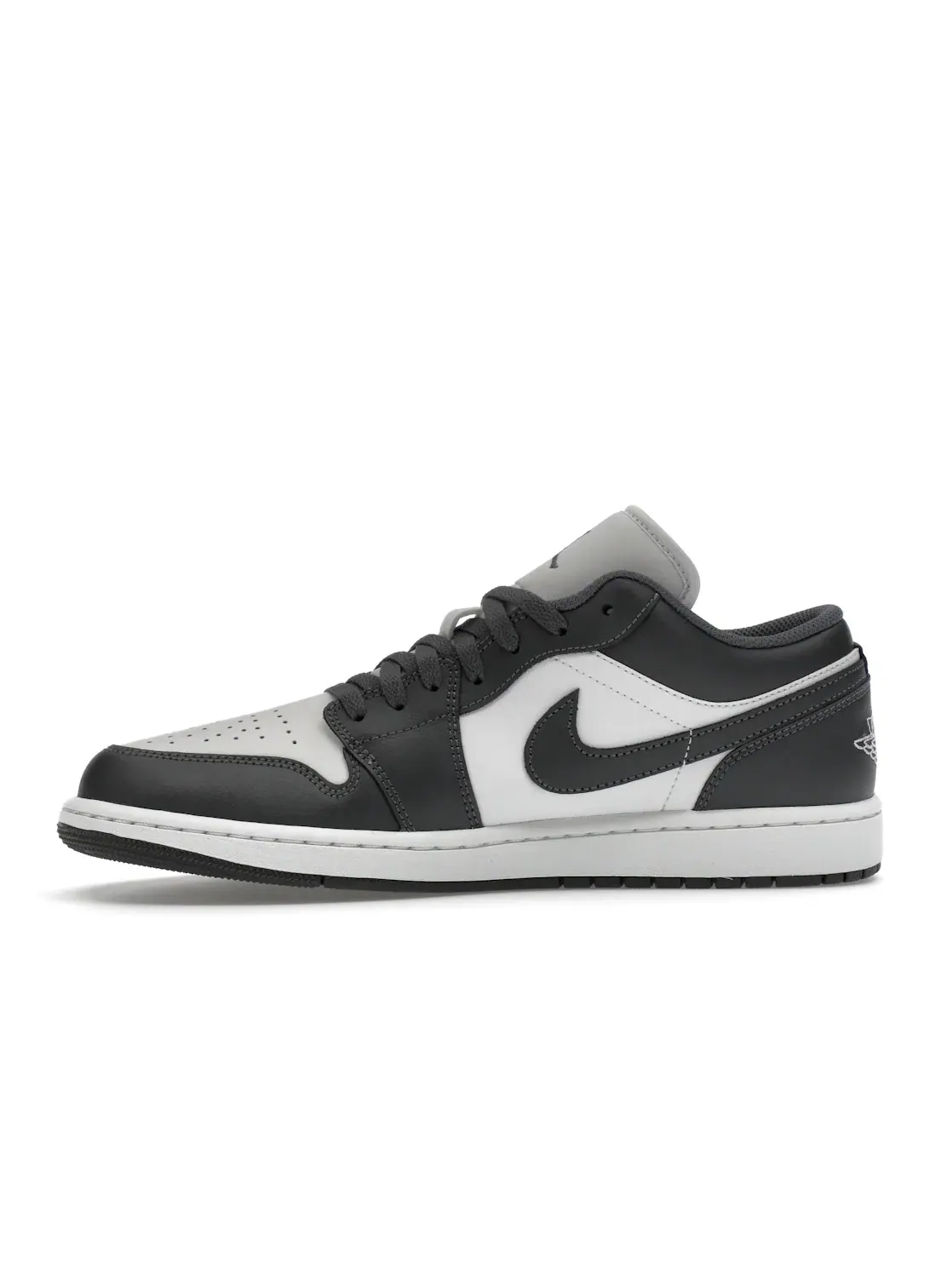 Мужские кроссовки с гладкой кожи Jordan 1 Low Jordan — изображение 3 из 4, серый/белый