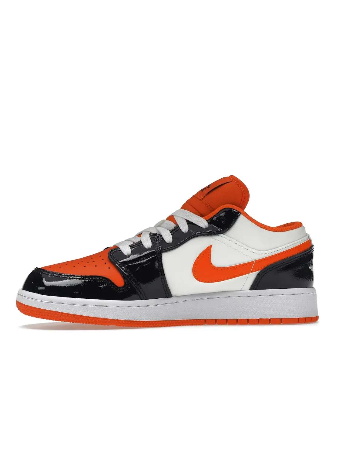 Детские кроссовки Lifestyle с принтом Jordan 1 Low Halloween (2023) (GS) Jordan — изображение 3 из 4, оранжевый/черный//серый
