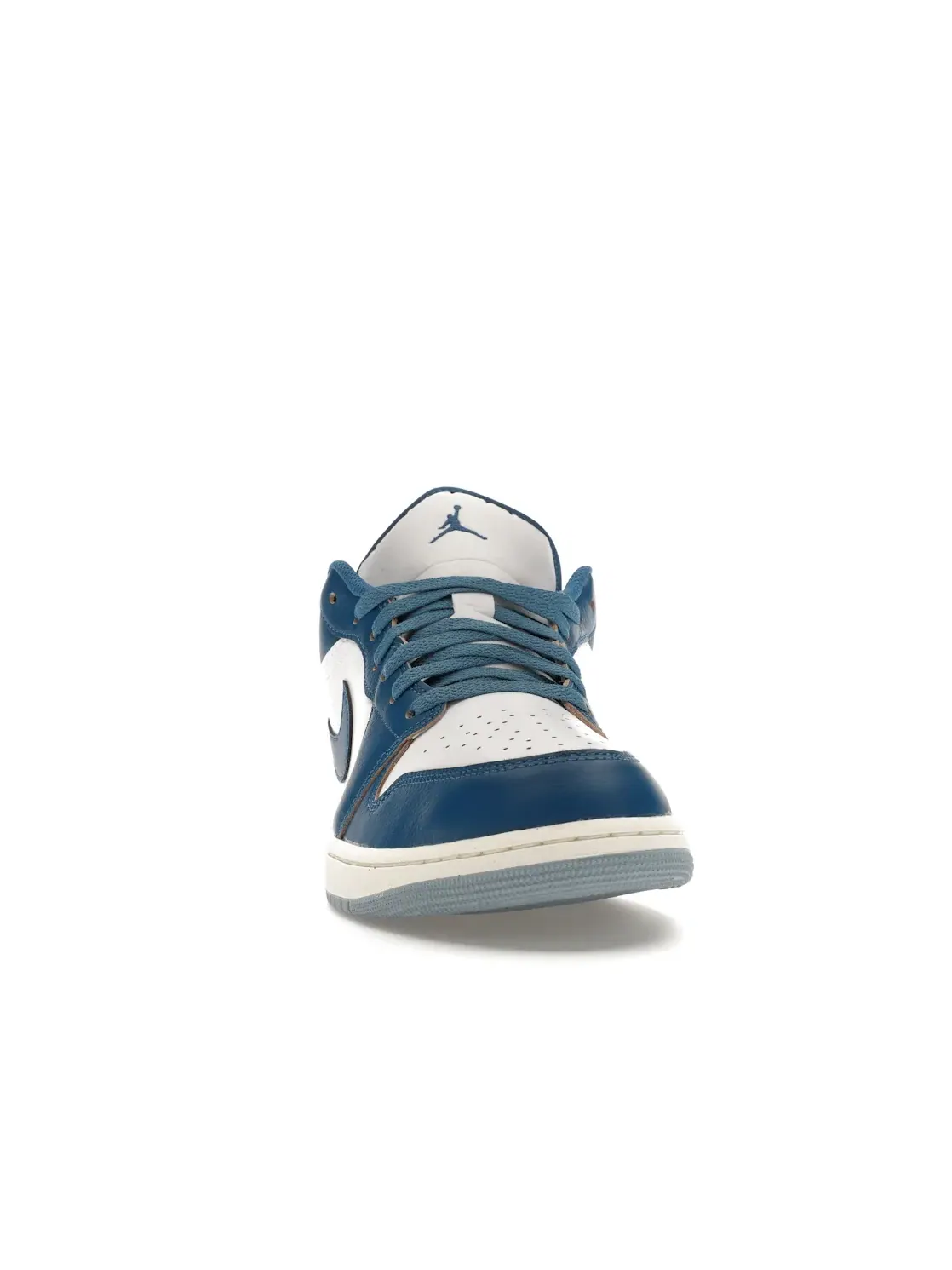 Мужские кроссовки с накладками Jordan 1 Low Jordan — изображение 2 из 4, белый//синий