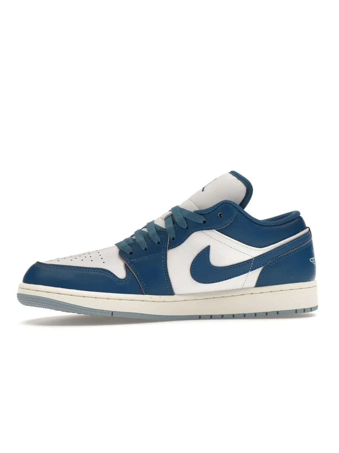 Мужские кроссовки с накладками Jordan 1 Low Jordan — изображение 3 из 4, белый//синий