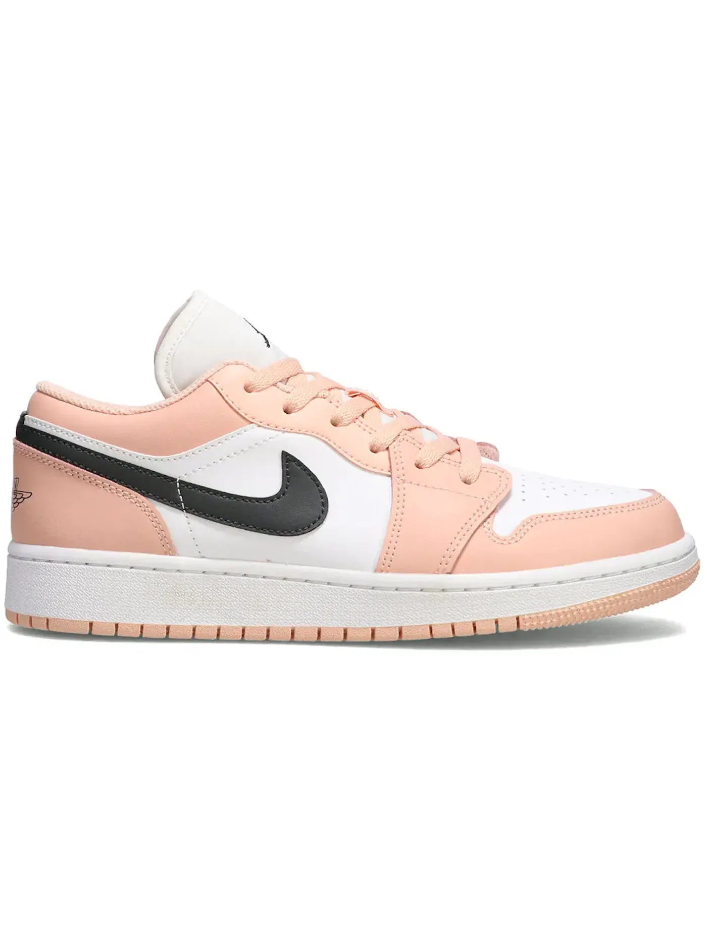 Детские кроссовки Lifestyle с перфорированным носком Jordan 1 Low Jordan — изображение 1 из 1, оранжевый/белый