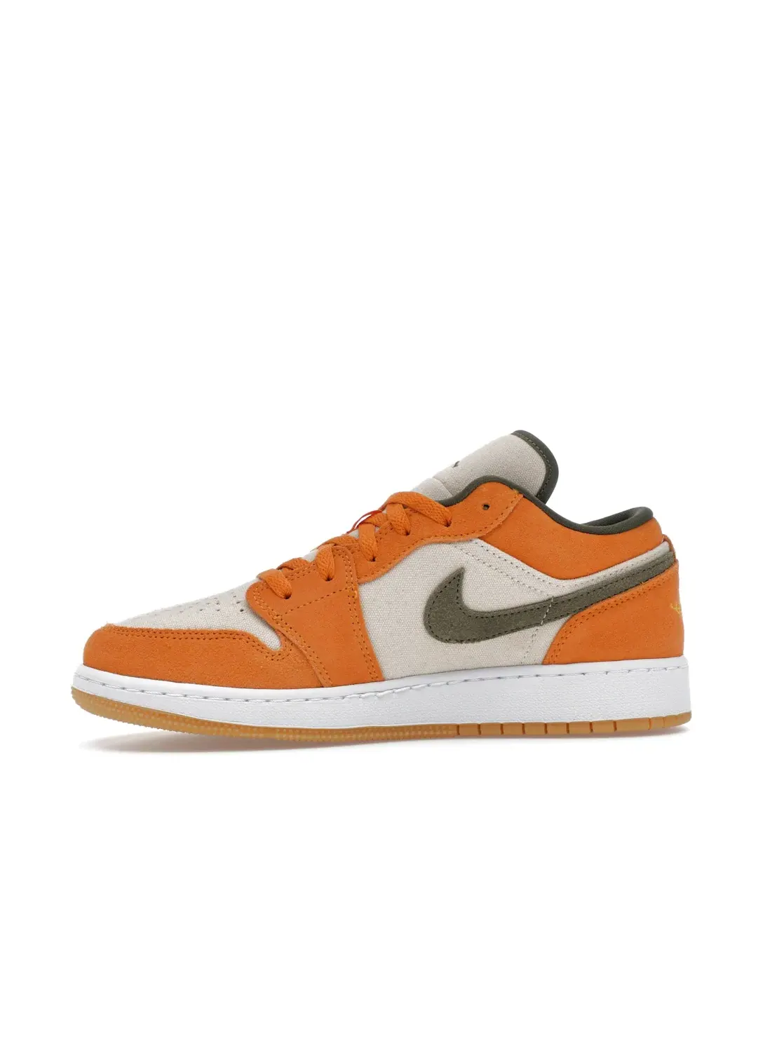 Детские кроссовки с низким верхом Jordan 1 Low Jordan — изображение 2 из 3, белый/оливковый/светлый