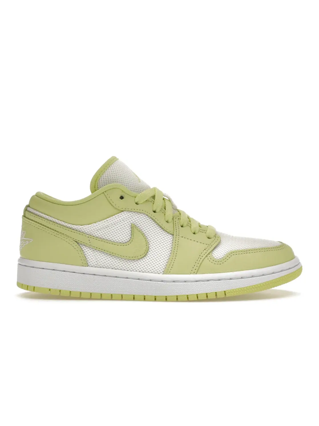 Женские кроссовки с верхом из кожи и сетки Jordan 1 Low Limelight Jordan — изображение 1 из 4, белый