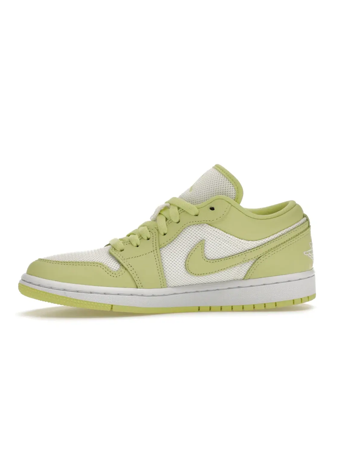 Женские кроссовки с верхом из кожи и сетки Jordan 1 Low Limelight Jordan — изображение 3 из 4, белый