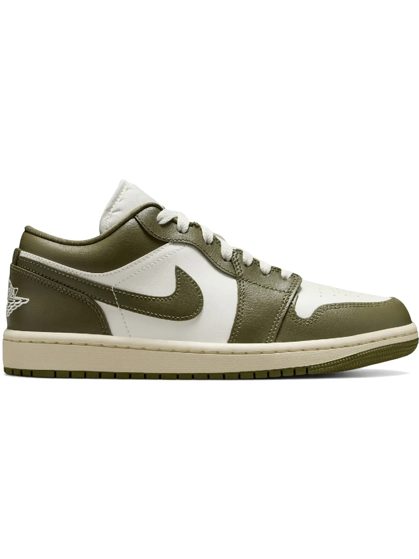 Женские кроссовки с низким верхом Jordan 1 Low Jordan — изображение 1 из 1, белый/оливковый