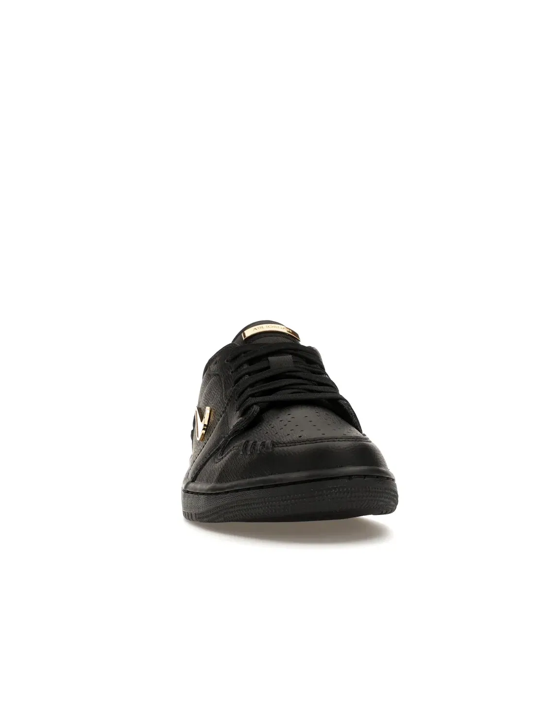 Женские кроссовки с кожаным верхом Jordan 1 Low Method of Make Black Metallic Gold Jordan — изображение 2 из 4