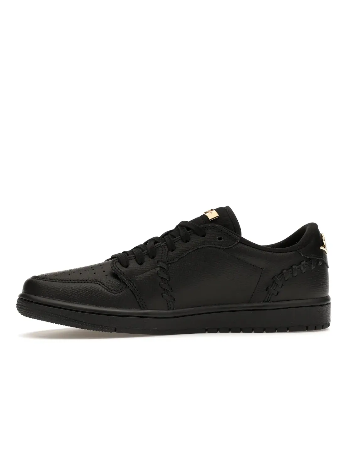 Женские кроссовки с кожаным верхом Jordan 1 Low Method of Make Black Metallic Gold Jordan — изображение 3 из 4