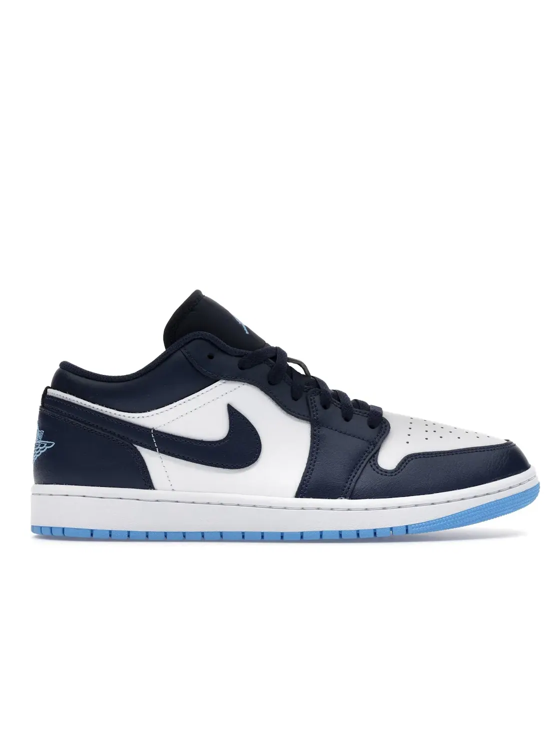 Мужские кроссовки с контрастной расцветкой Jordan 1 Low — изображение 1 из 4, темно-синий/белый/синий