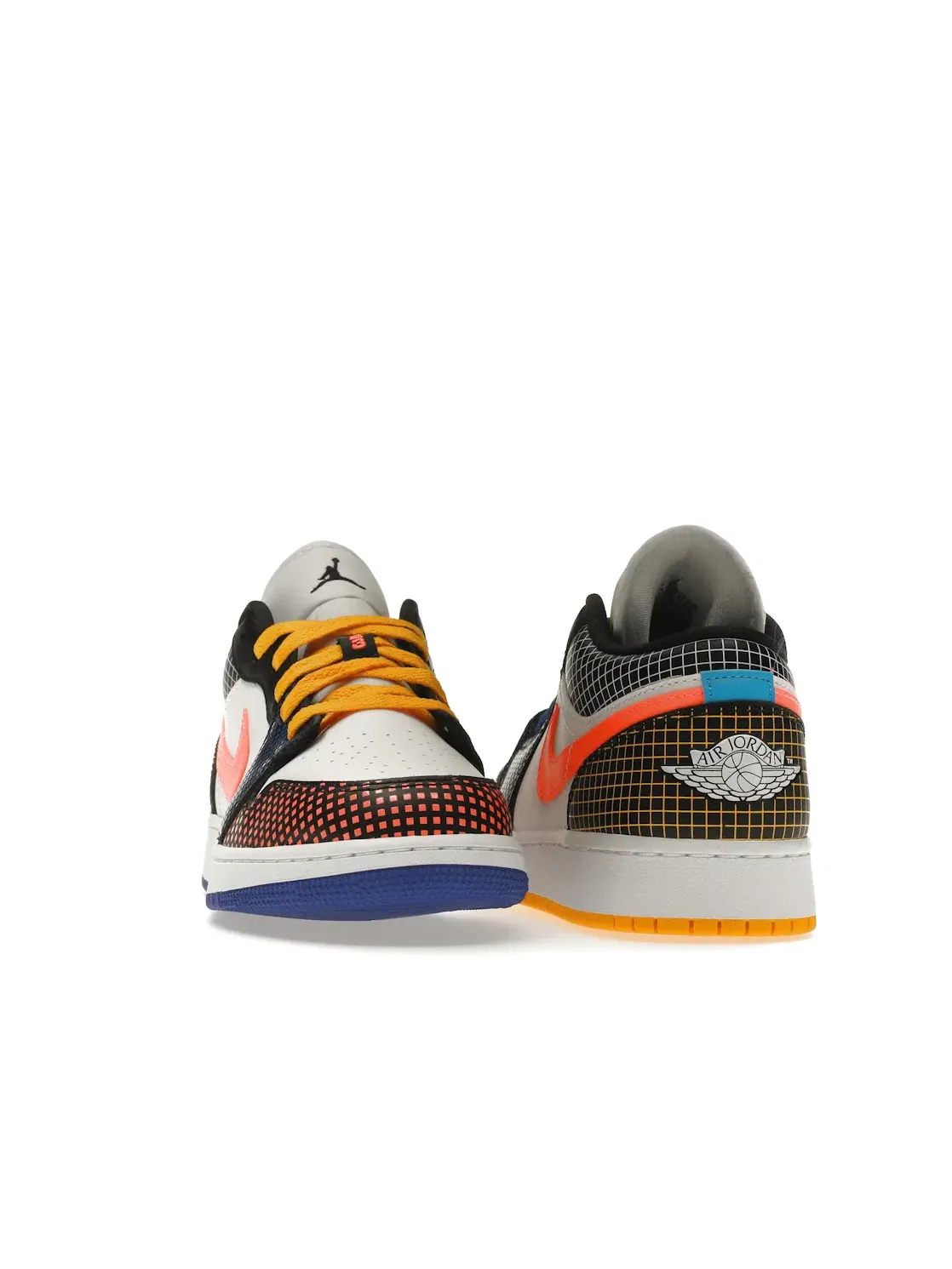 Детские кроссовки Lifestyle с принтом Jordan 1 Low Jordan — изображение 2 из 4, белый/черный//яркий