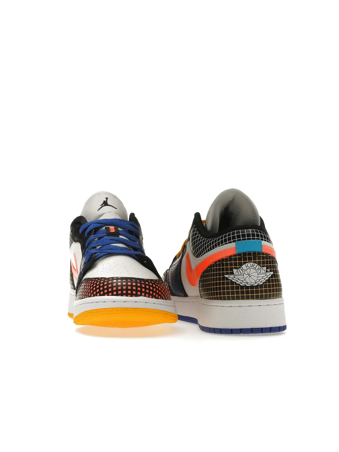Детские кроссовки Lifestyle с принтом Jordan 1 Low Jordan — изображение 4 из 4, белый/черный//яркий