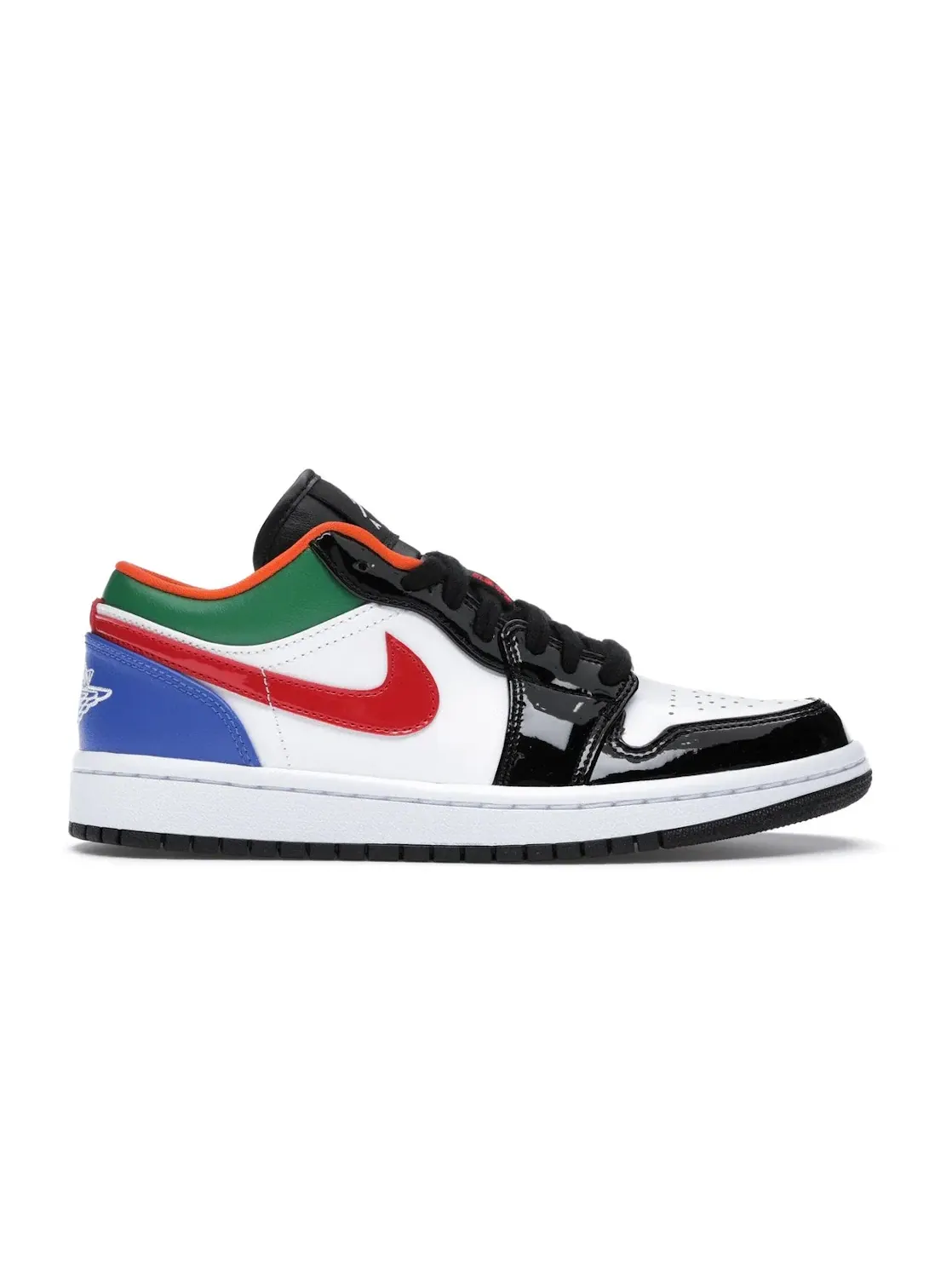 Женские кроссовки с принтом Jordan 1 Low Multi-Color Black Toe Jordan — изображение 1 из 4, белый/-красный-белый