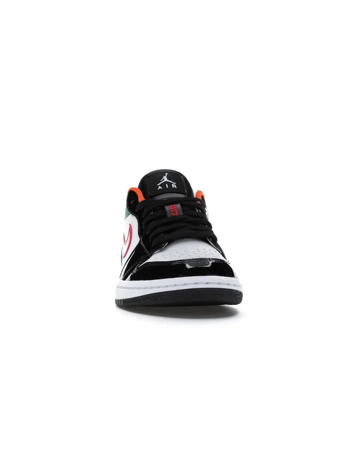 Женские кроссовки с принтом Jordan 1 Low Multi-Color Black Toe Jordan — изображение 2 из 4, белый/-красный-белый
