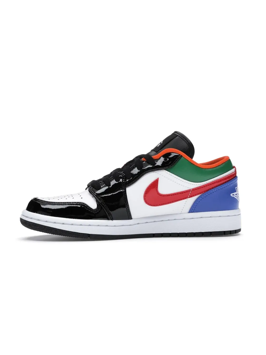 Женские кроссовки с принтом Jordan 1 Low Multi-Color Black Toe Jordan — изображение 3 из 4, белый/-красный-белый