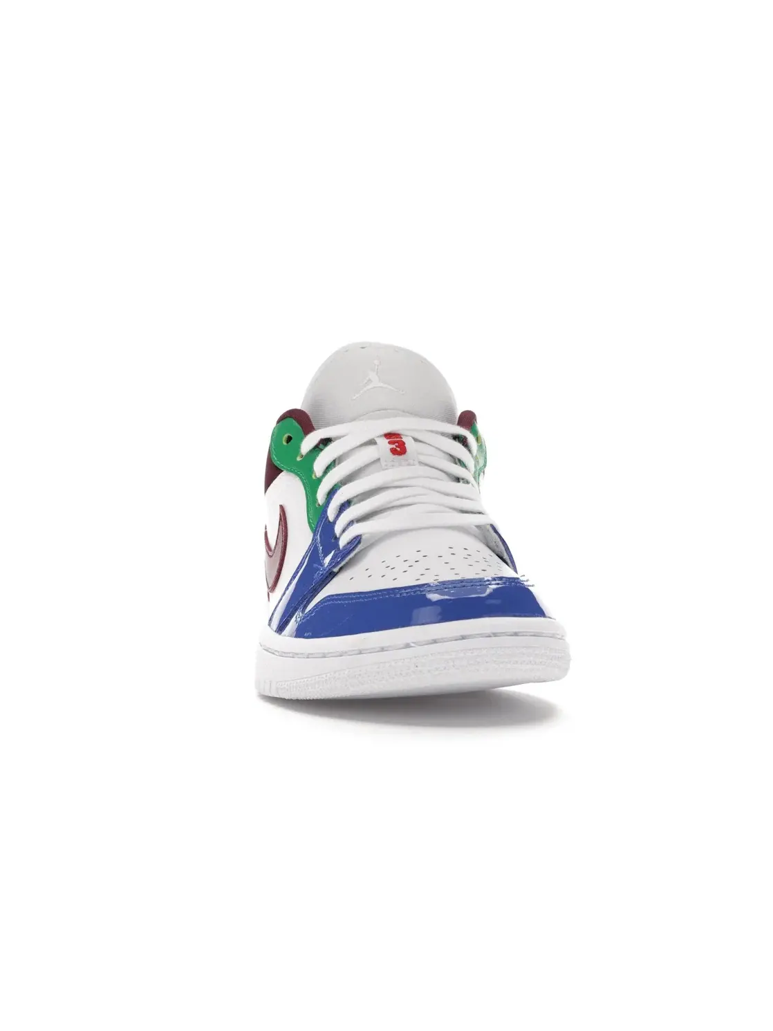 Женские кроссовки с кожаным верхом Jordan 1 Low — изображение 2 из 4, белый/темный