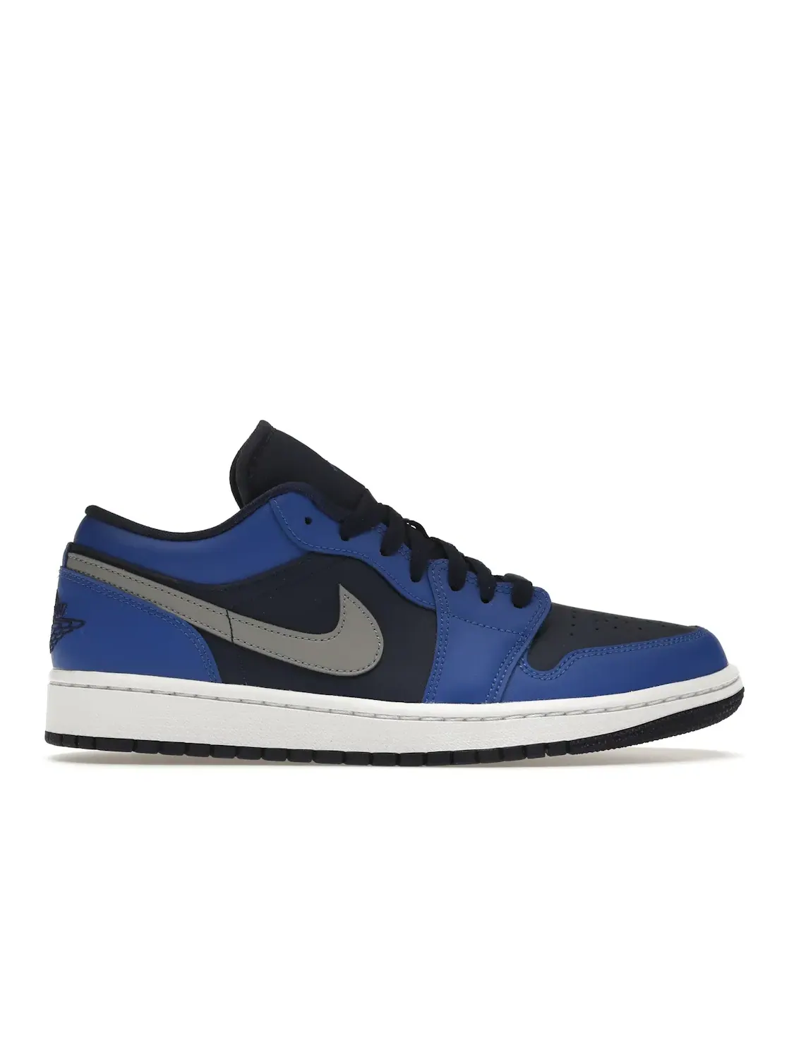 Женские кроссовки Lifestyle с принтом Jordan 1 Low Navy Royal Jordan — изображение 1 из 4, синий/белый