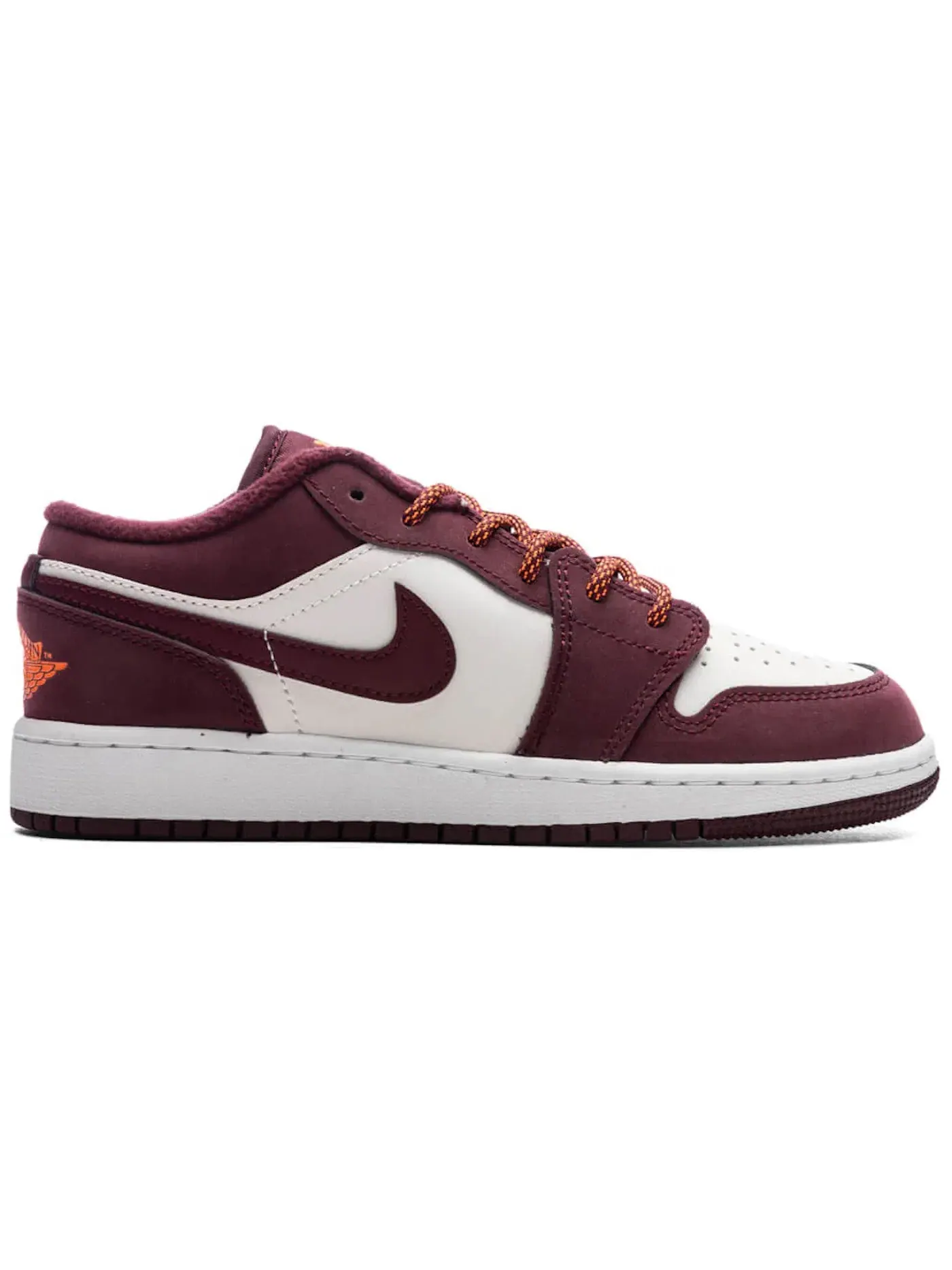 Детские кроссовки Lifestyle с принтом Jordan 1 Low Jordan — изображение 1 из 1, оранжевый/белый