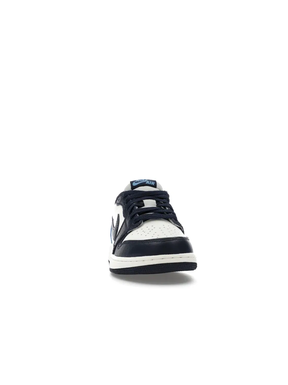 Детские кроссовки с цветовой комбинацией Obsidian/University Blue-Sail Jordan 1 Low OG Jordan — изображение 2 из 4, синий