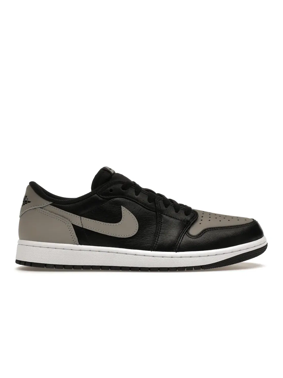 Мужские кроссовки кожаные Jordan 1 Retro Low OG — изображение 1 из 4, черный/серый/белый