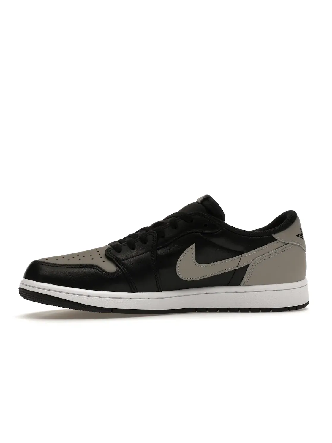 Мужские кроссовки кожаные Jordan 1 Retro Low OG — изображение 3 из 4, черный/серый/белый