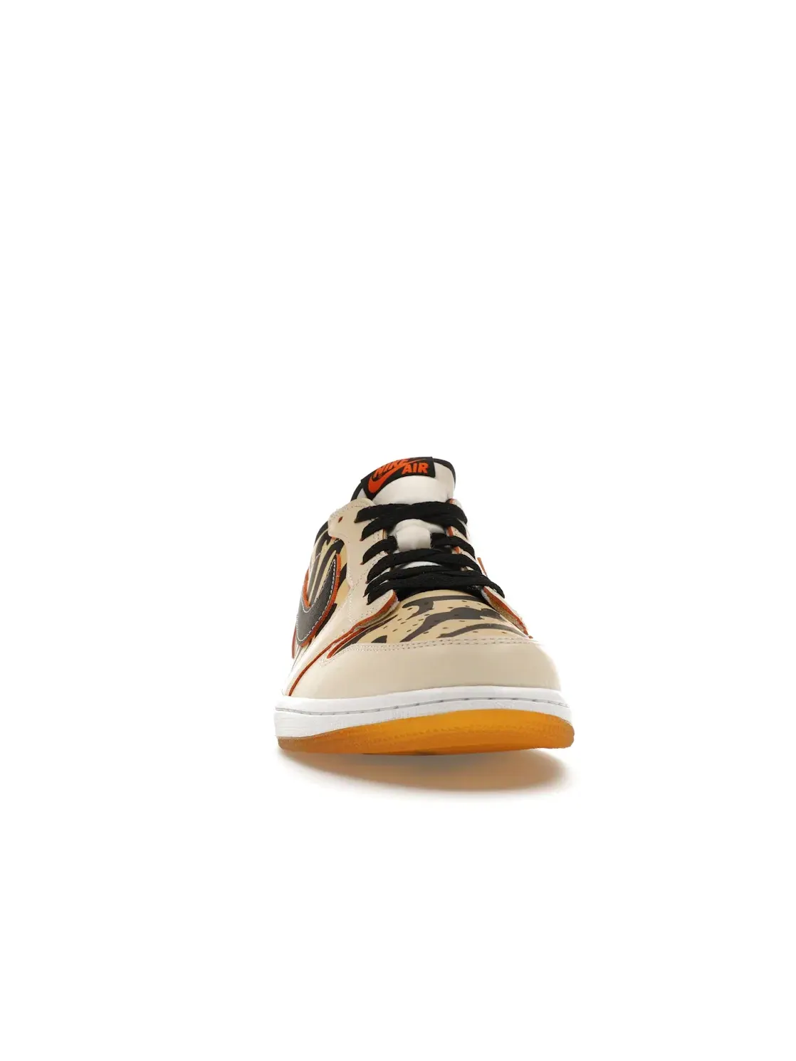 Мужские кроссовки Lifestyle с принтом тигра Jordan 1 Low OG — изображение 2 из 4, черный/оранжевый