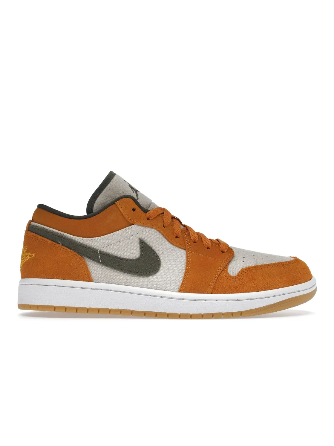 Мужские кроссовки Lifestyle с перфорированным носком Jordan 1 Low SE Jordan — изображение 1 из 4, оранжевый/оливковый