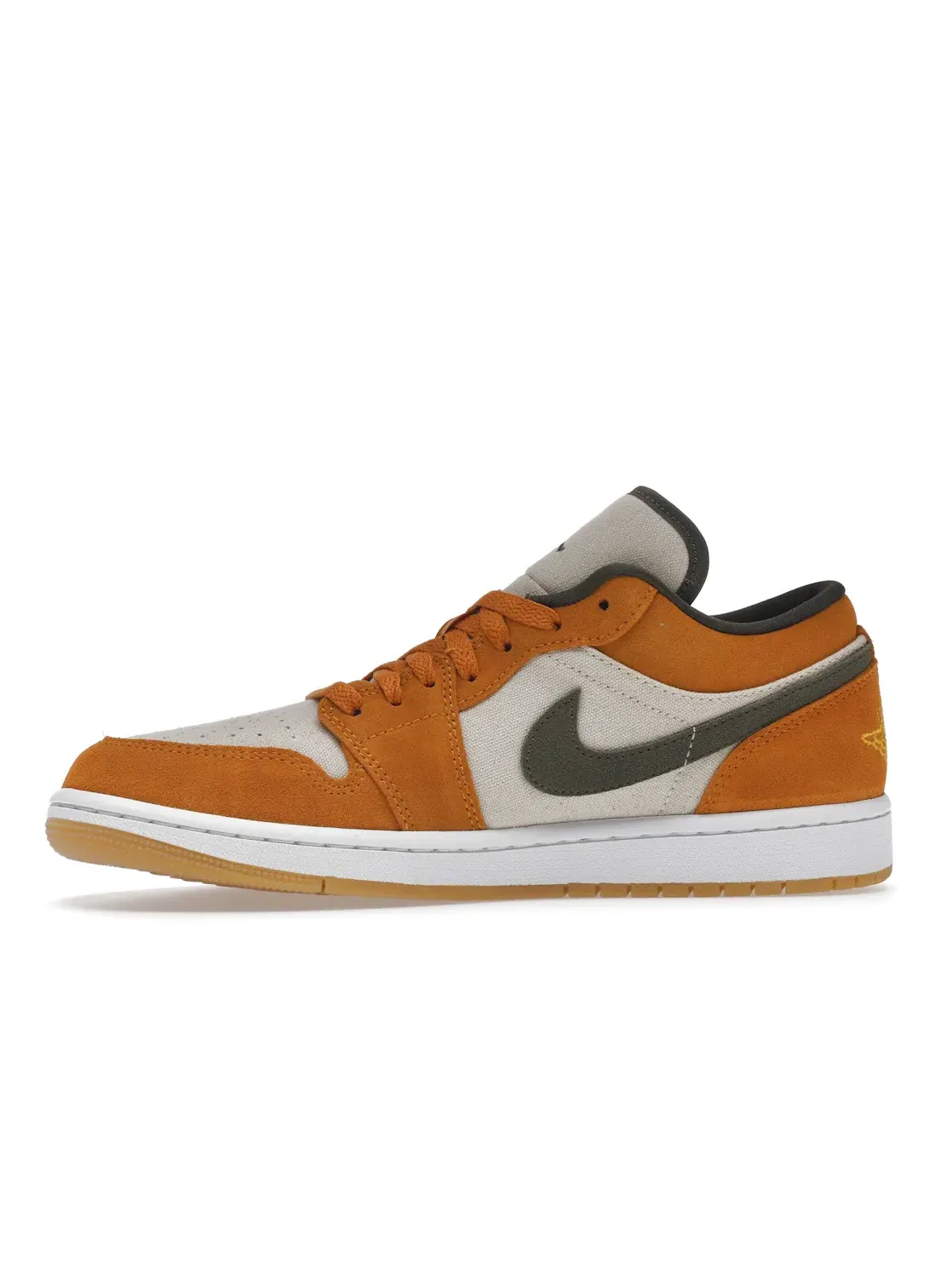 Мужские кроссовки Lifestyle с перфорированным носком Jordan 1 Low SE Jordan — изображение 3 из 4, оранжевый/оливковый