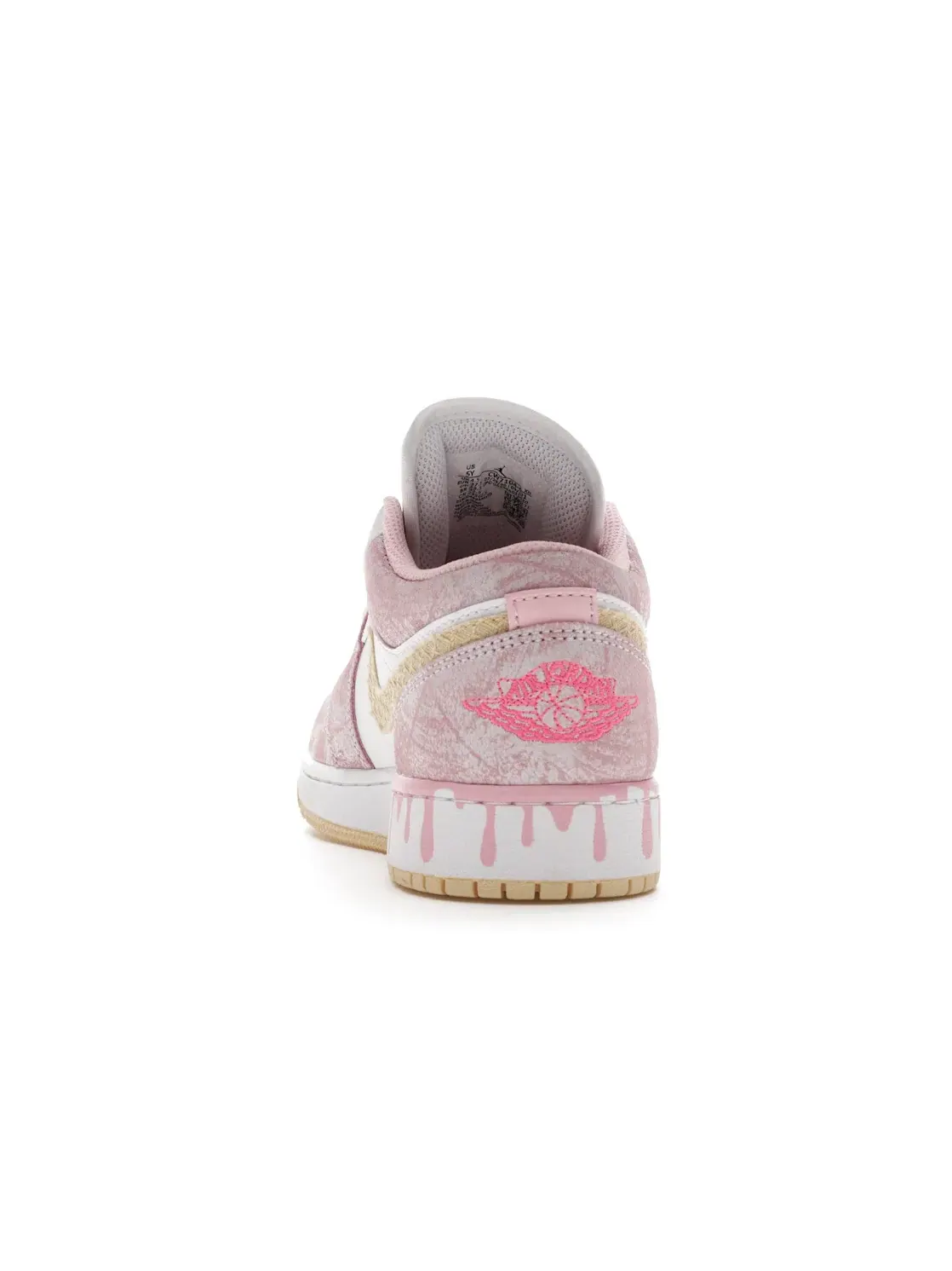 Детские кроссовки Lifestyle с принтом Jordan 1 Low Paint Drip Jordan — изображение 4 из 4, бледный-белый