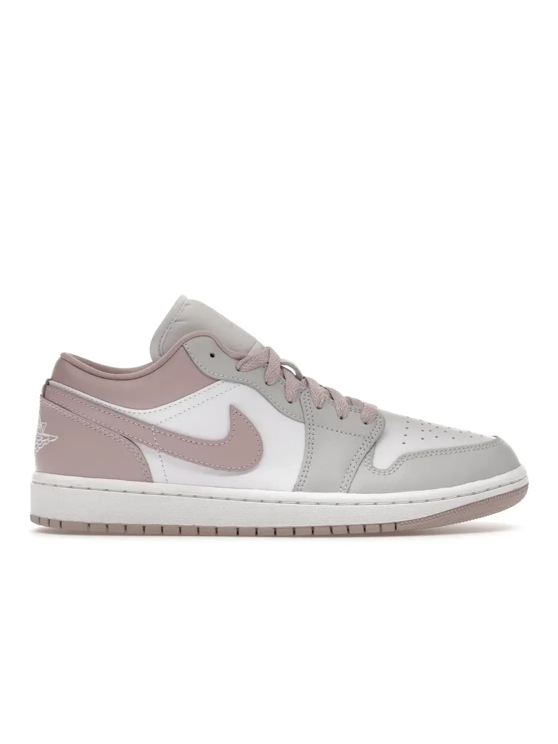 Женские кроссовки Lifestyle с контрастными акцентами Jordan 1 Low — изображение 1 из 4, розовый/белый/серый
