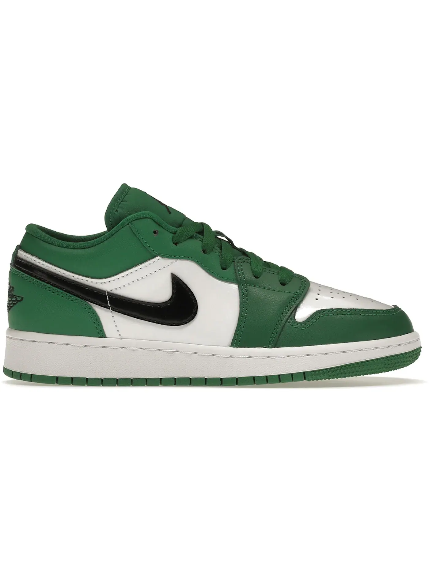 Детские кроссовки Lifestyle с кожаным верхом Jordan 1 Low — изображение 1 из 1, зеленый/белый-черный