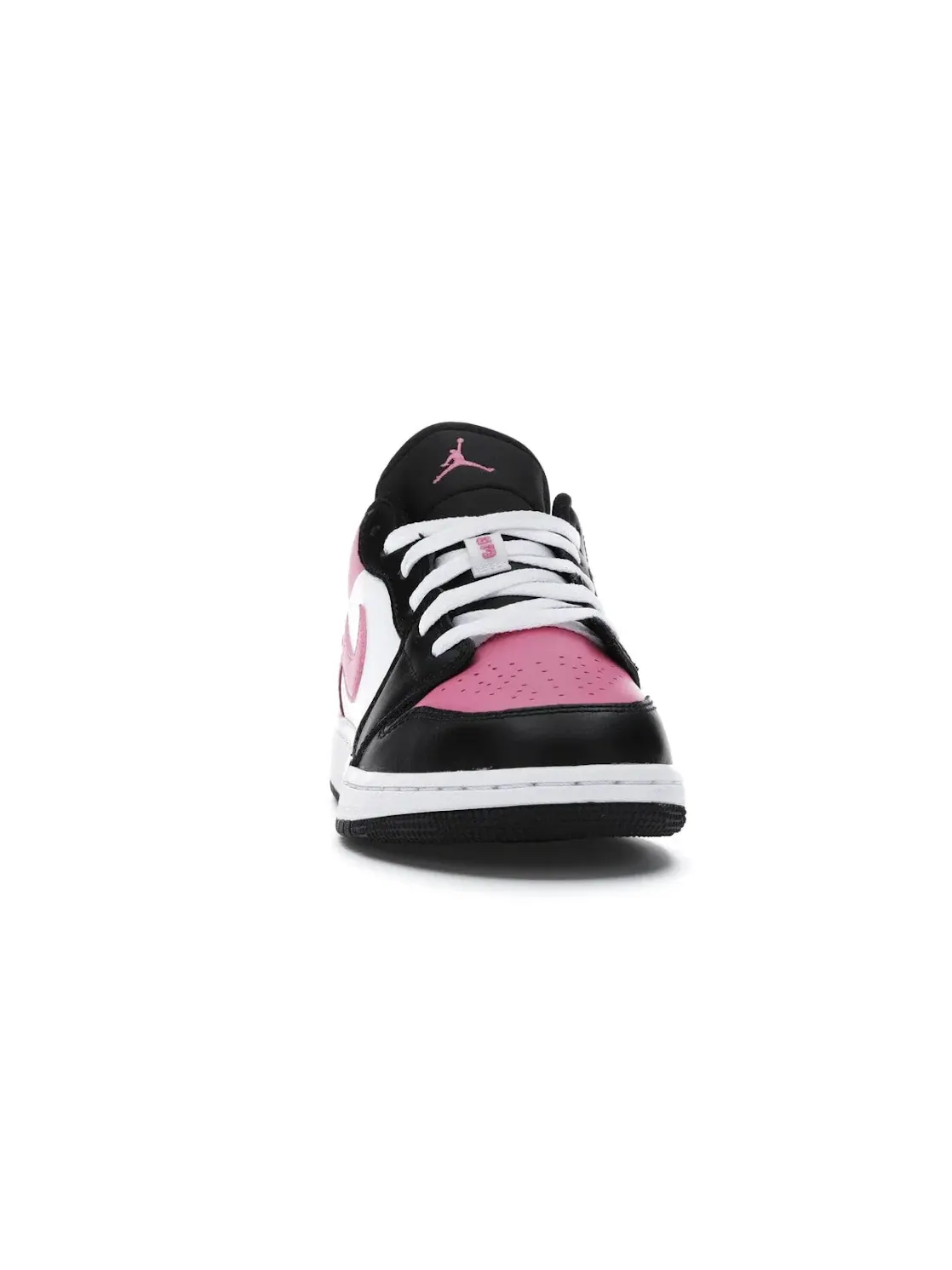 Детские кроссовки для девочек с кожаным верхом Jordan 1 Low Jordan — изображение 2 из 4, белый/черный