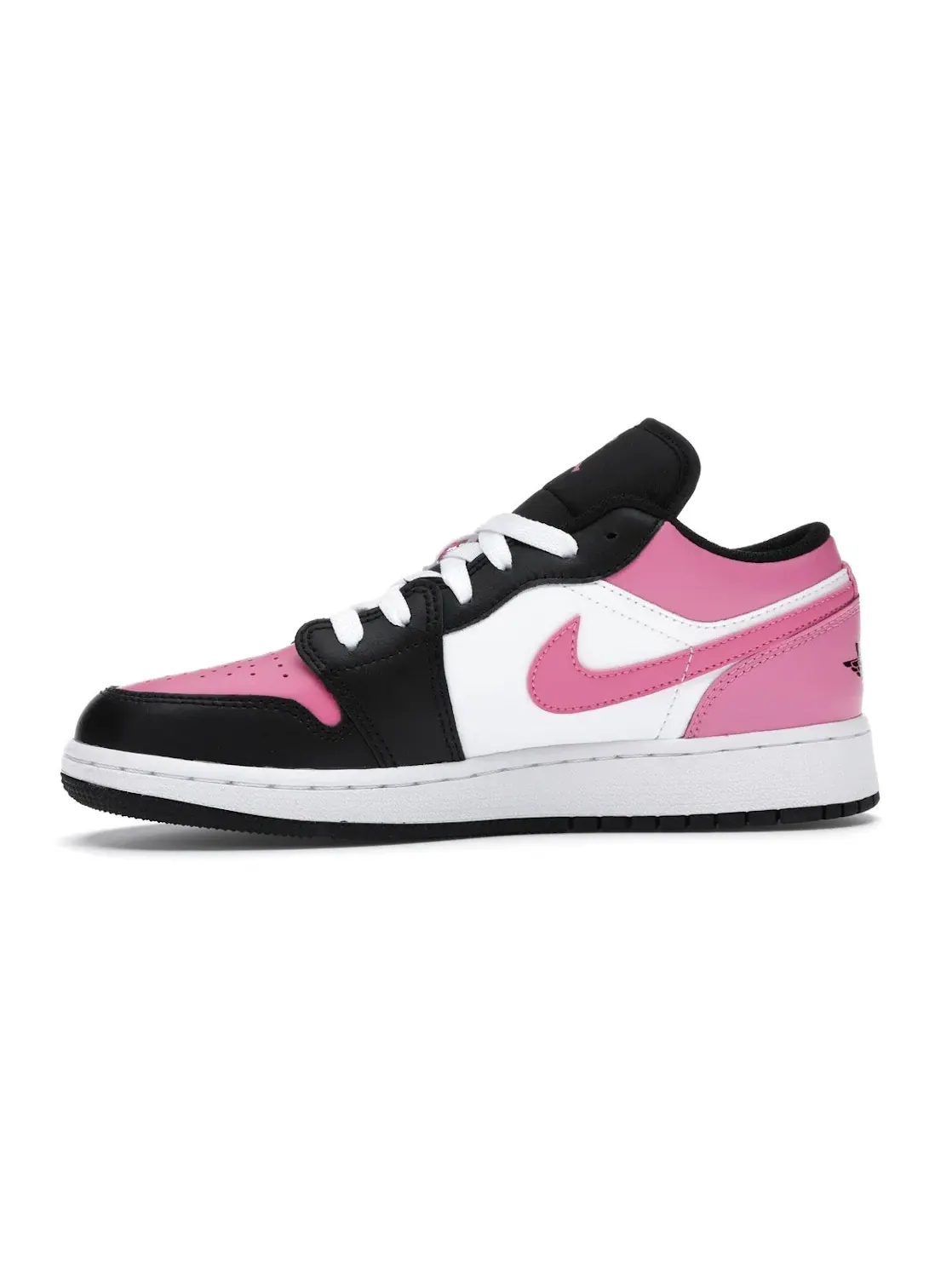 Детские кроссовки для девочек с кожаным верхом Jordan 1 Low Jordan — изображение 3 из 4, белый/черный