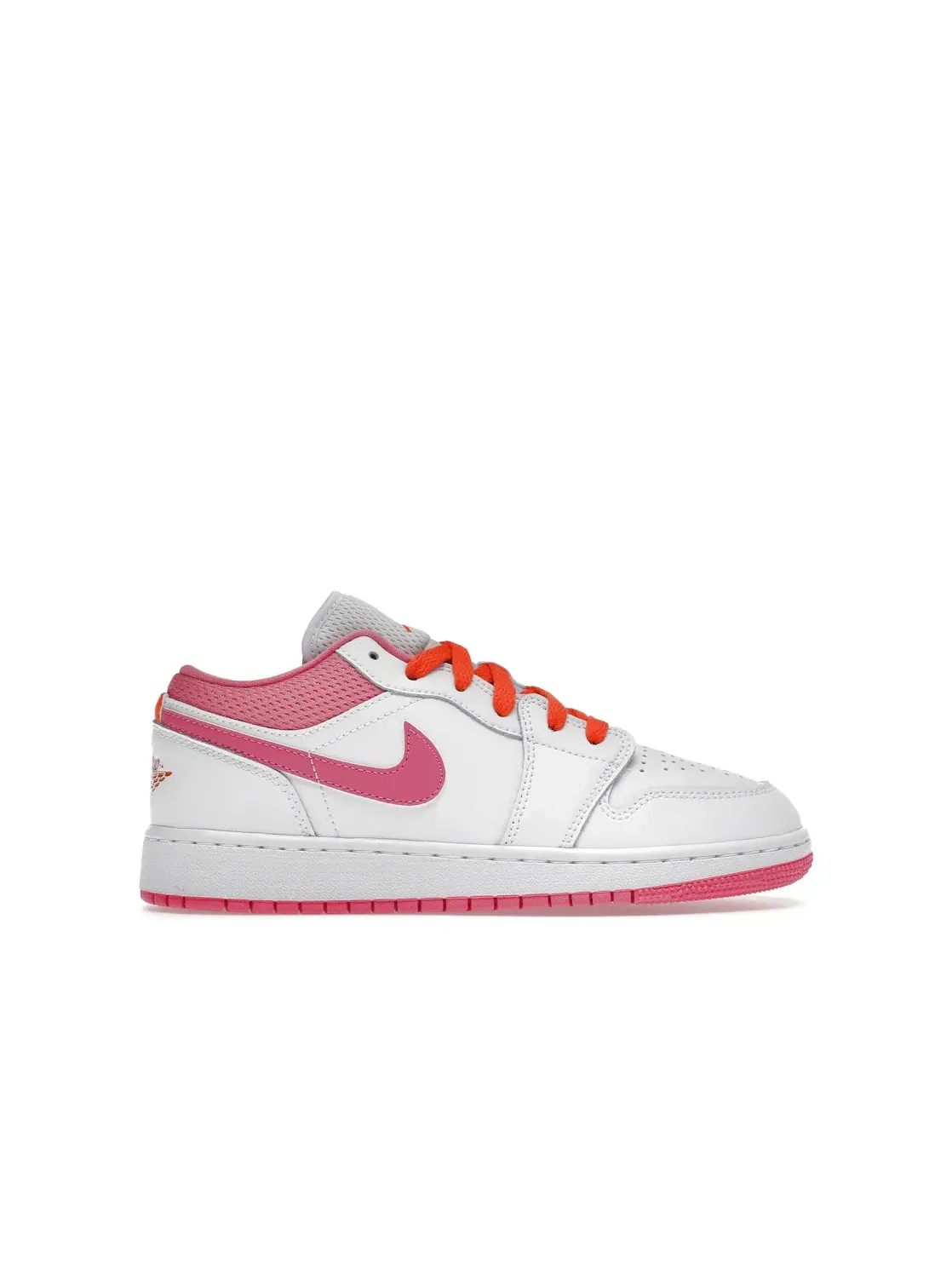 Детские кроссовки с контрастными вставками Jordan 1 Low Jordan — изображение 1 из 4, белый/оранжевый