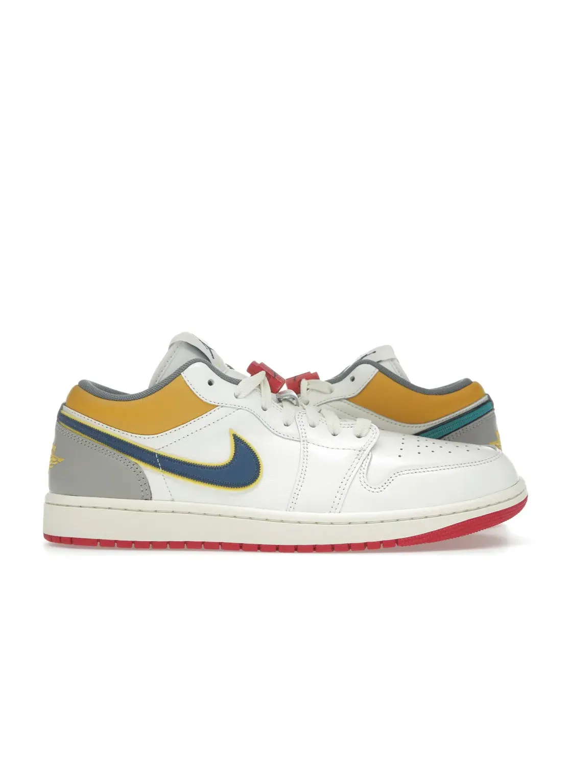 Мужские кроссовки Lifestyle с контрастными акцентами Jordan 1 Low PRM Jordan — изображение 1 из 4, серый/синий