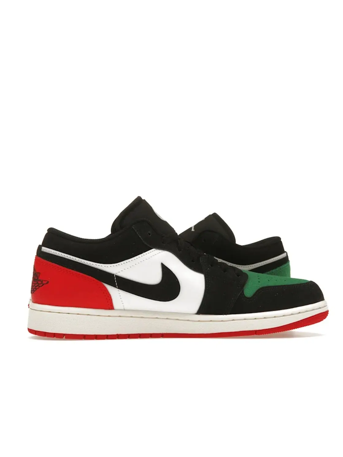 Мужские кроссовки Lifestyle с принтом Jordan 1 Low Jordan White/Black-University Red-Classic Green-Sail — изображение 3 из 4