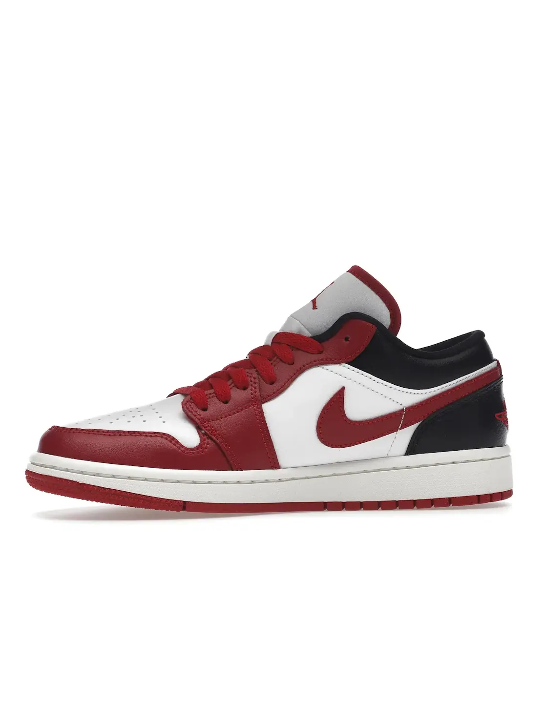 Женские кроссовки с кожаным верхом Jordan 1 Low — изображение 3 из 4, белый/черный//красный