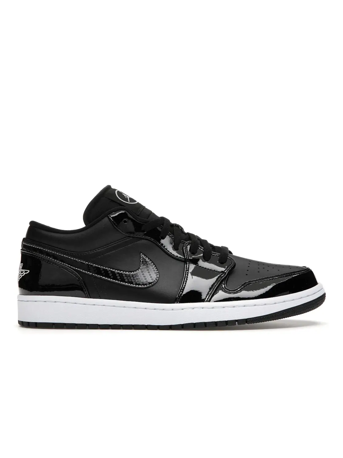 Мужские кроссовки с патентованной кожей Jordan 1 Low Jordan — изображение 1 из 4, черный/белый