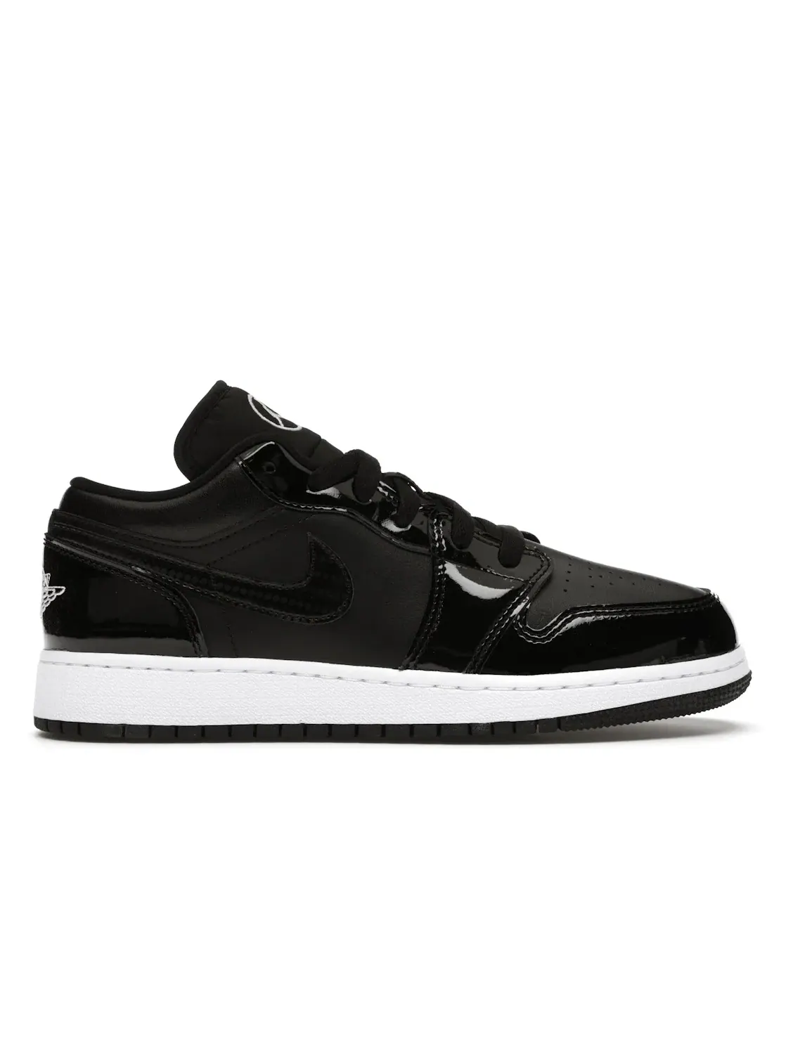 Детские кроссовки Lifestyle с блестящими элементами Jordan 1 Low SE — изображение 1 из 4, черный/черный-белый