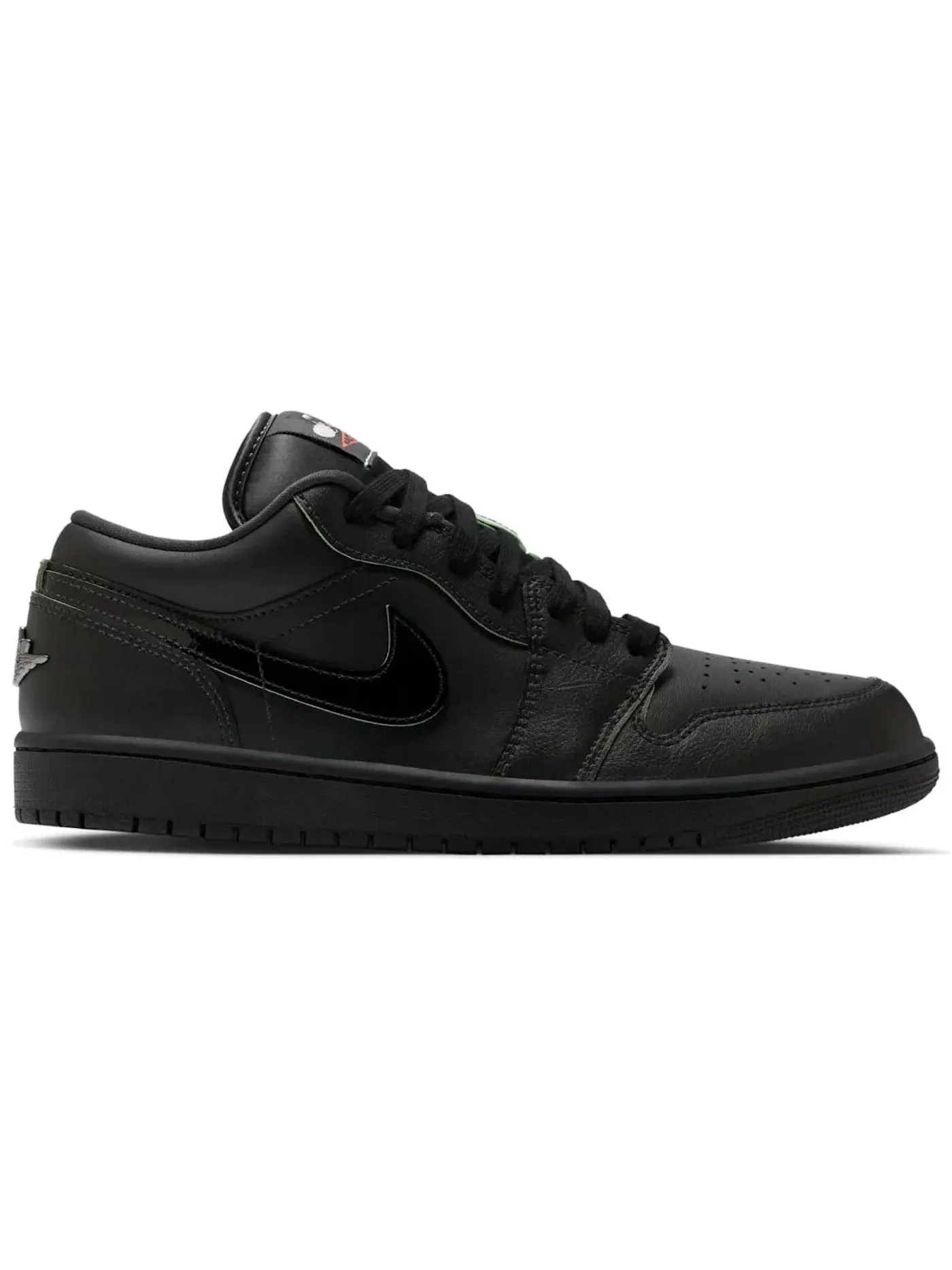 Мужские кроссовки Lifestyle Jordan 1 Low SE Black Cat Mascot Jordan — изображение 1 из 1, черный/зеленый