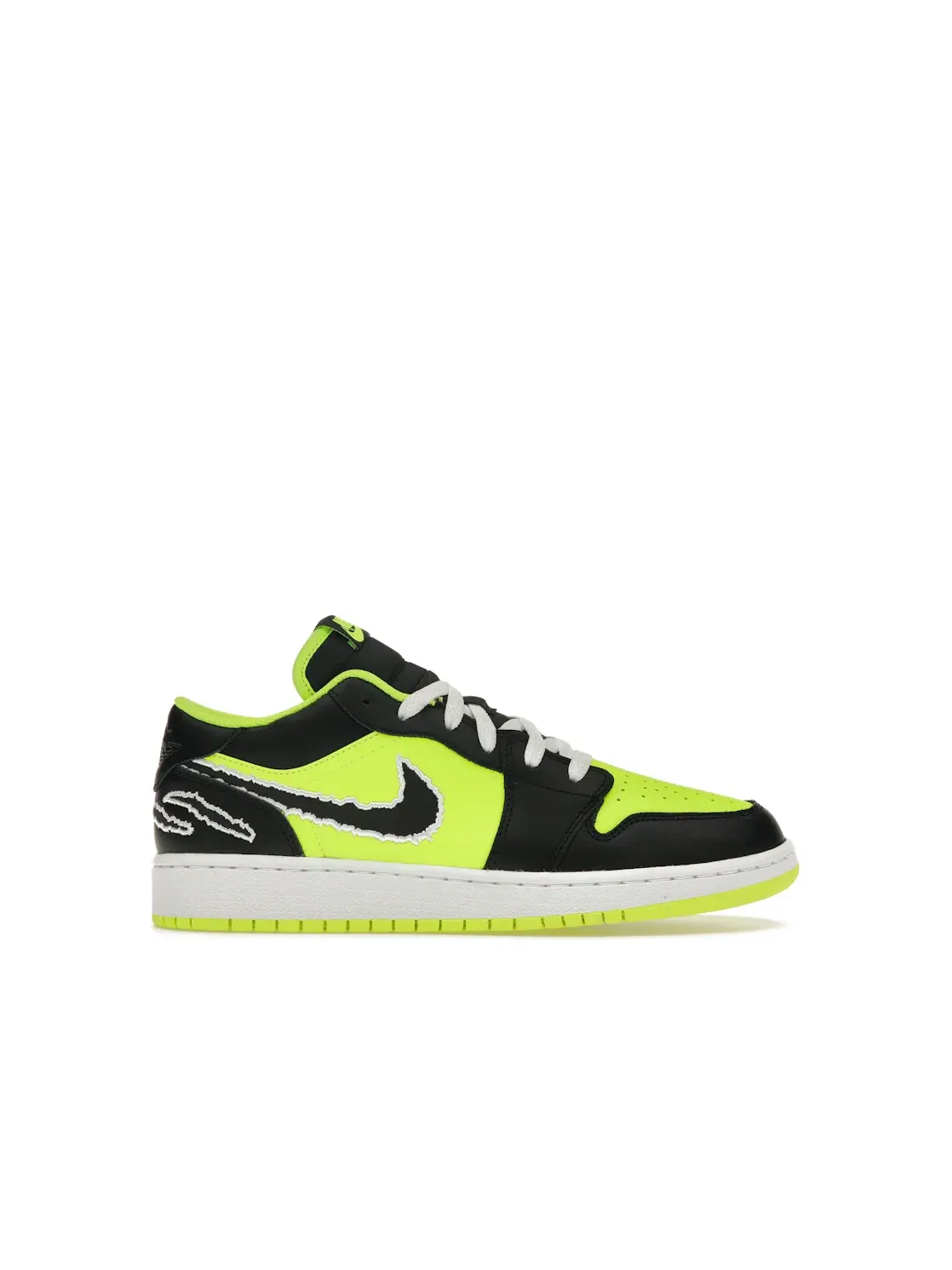 Детские кроссовки lifestyle с принтом Jordan 1 Low SE Jordan — изображение 1 из 4, белый/черный