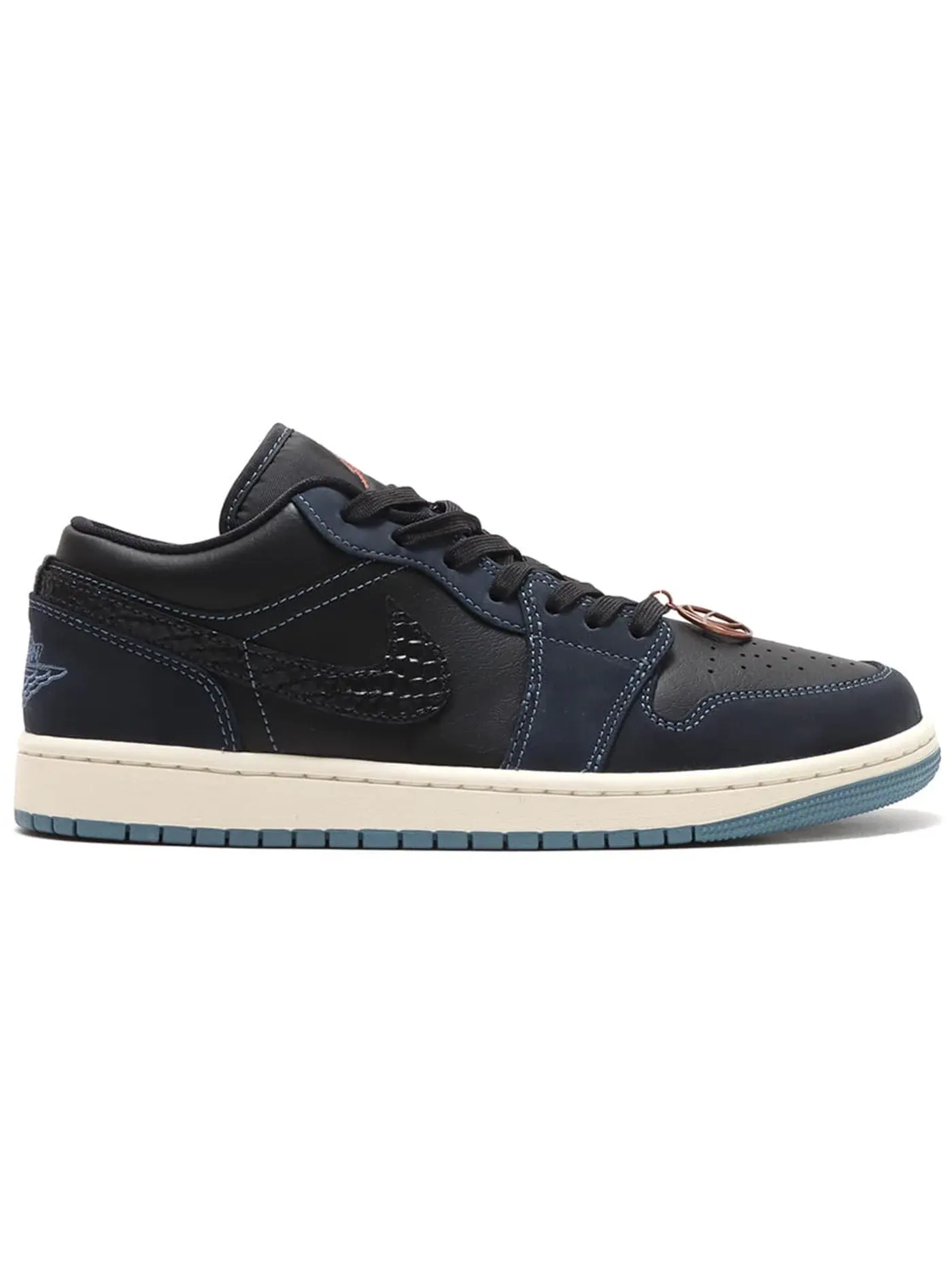 Женские кроссовки с принтом Jordan 1 Low SE Jordan — изображение 1 из 2, черный/черный/темный