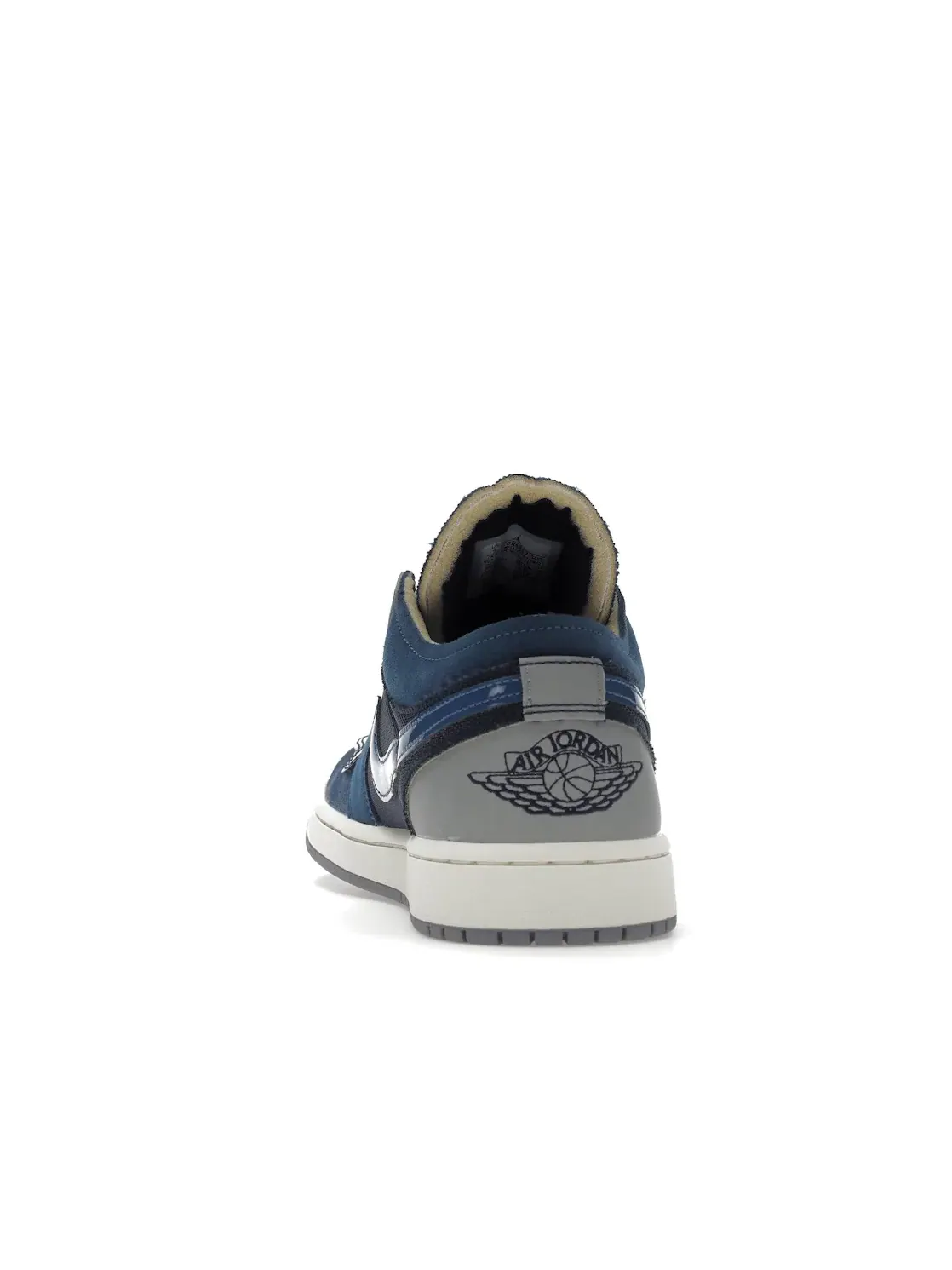 Мужские кроссовки кожаный с принтом Jordan 1 Low SE Craft Jordan — изображение 4 из 4, синий//белый
