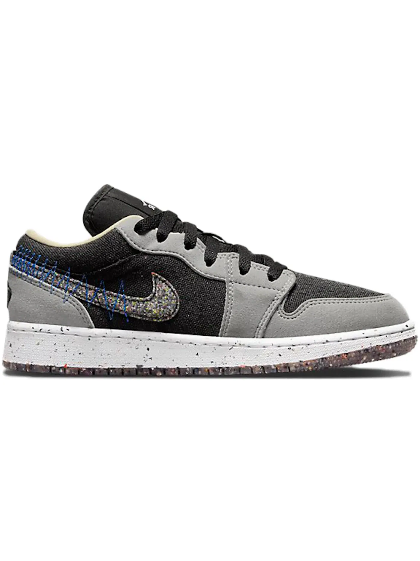 Детские кроссовки Lifestyle Jordan 1 Low SE Crater Grey Black Jordan — изображение 1 из 1, серый/черный