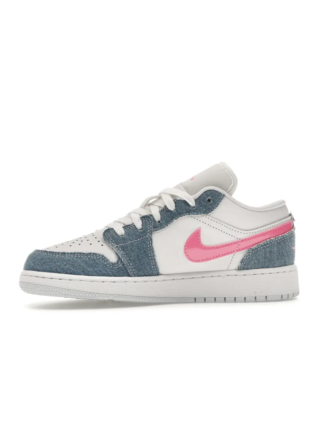 Детские кроссовки Lifestyle с принтом Jordan 1 Low SE Jordan — изображение 3 из 4, белый/розовый