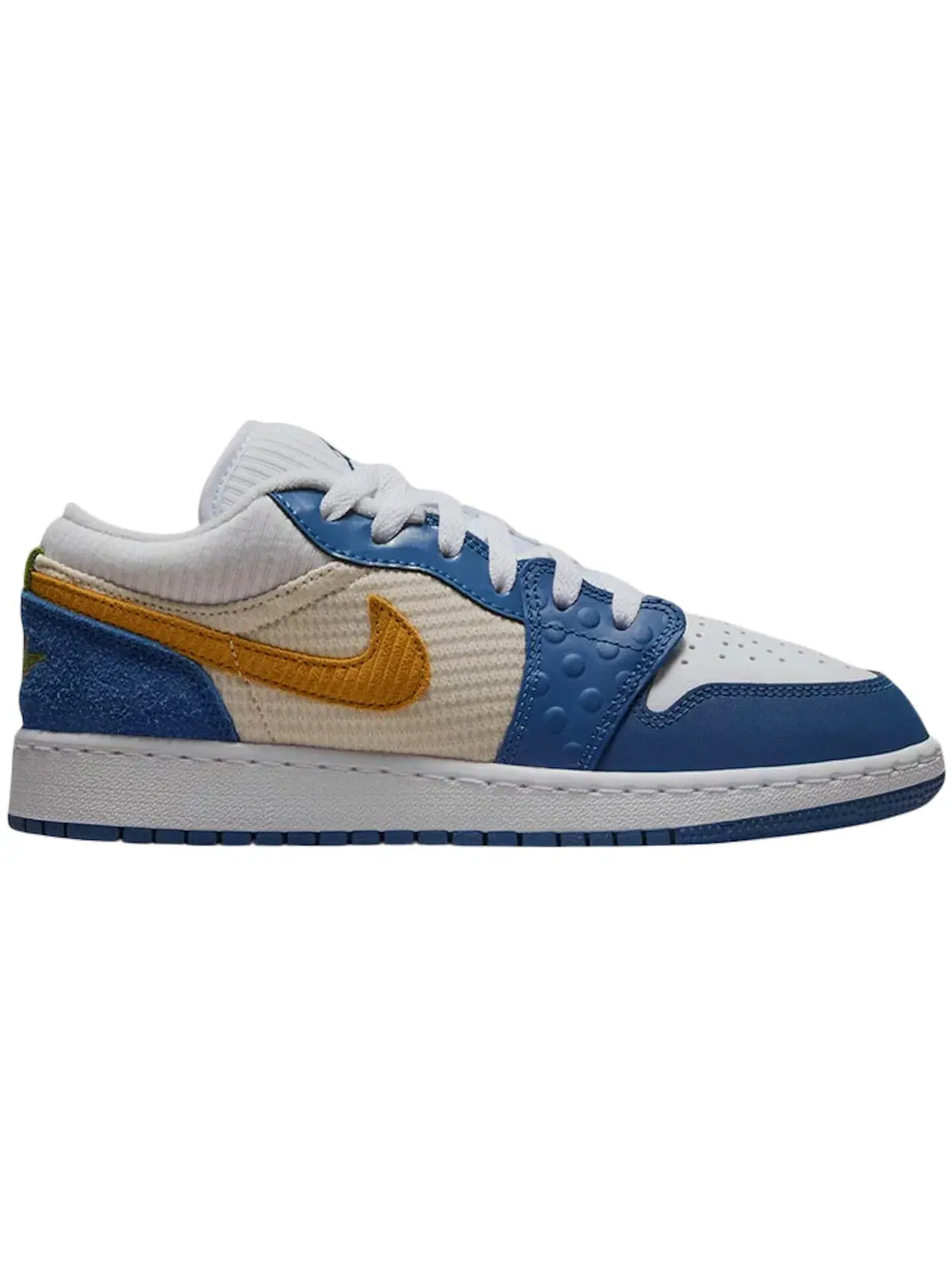 Детские кроссовки Lifestyle с принтом Jordan 1 Low SE Messy Room Jordan — изображение 1 из 1, синий белый красный