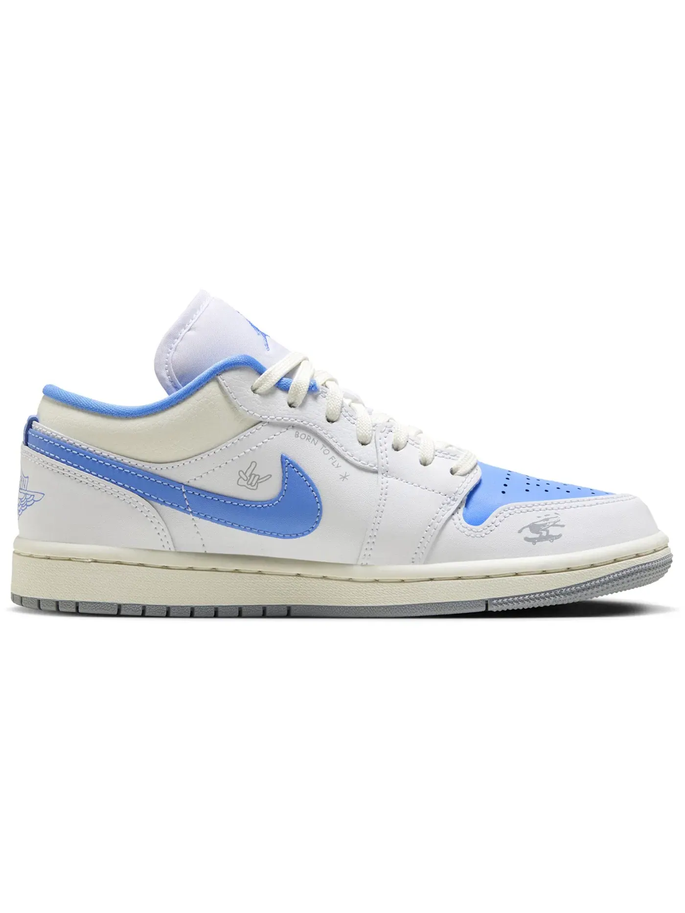 Женские кроссовки с принтом Jordan 1 Low SE Just Skate University Blue Jordan — изображение 3 из 4