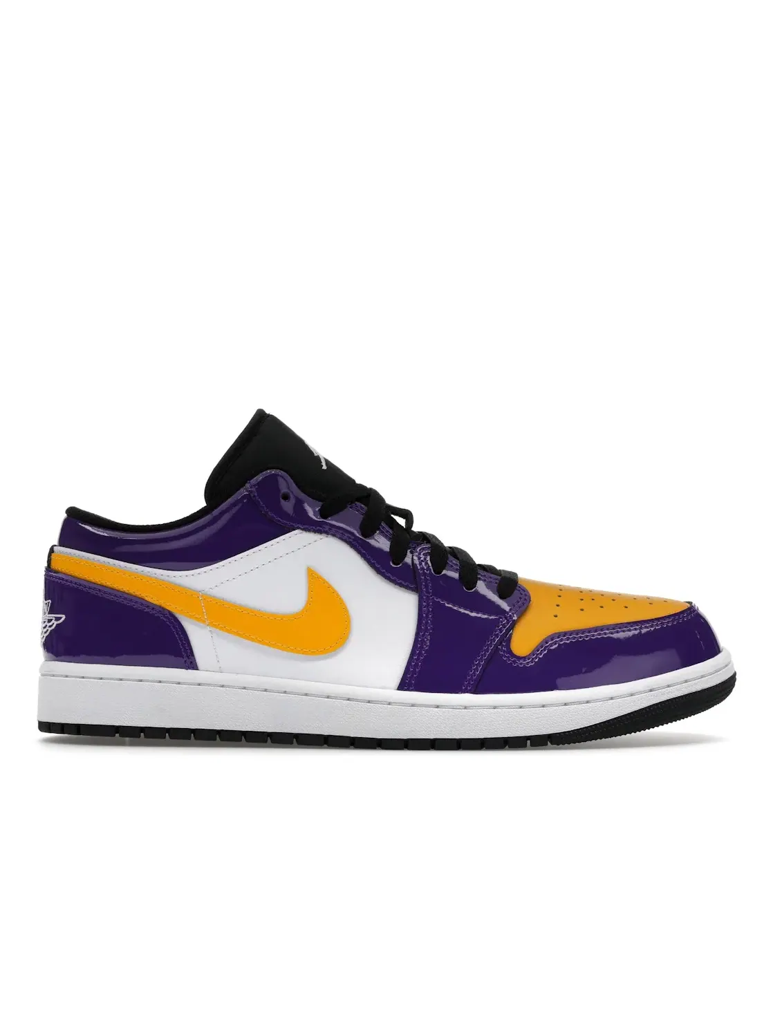 Мужские кроссовки с цветовой гаммой Lakers Jordan 1 Low SE — изображение 1 из 4