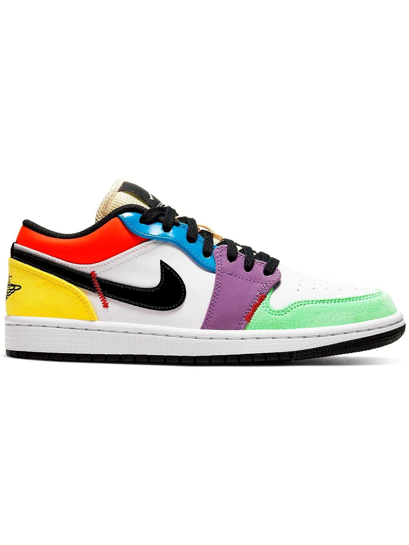 Женские кроссовки Lifestyle с разноцветным верхом Jordan 1 Low SE — изображение 1 из 1, белый/черный--оранжевый