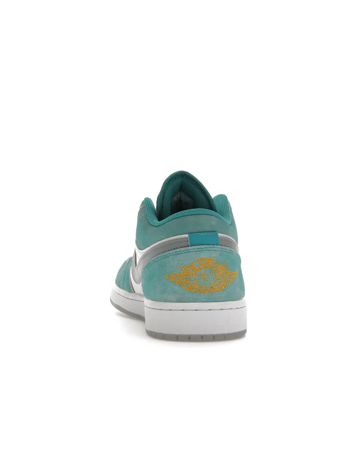 Мужские кроссовки с замшевым верхом Jordan 1 Low SE New Emerald Jordan — изображение 4 из 4, белый светлый серый