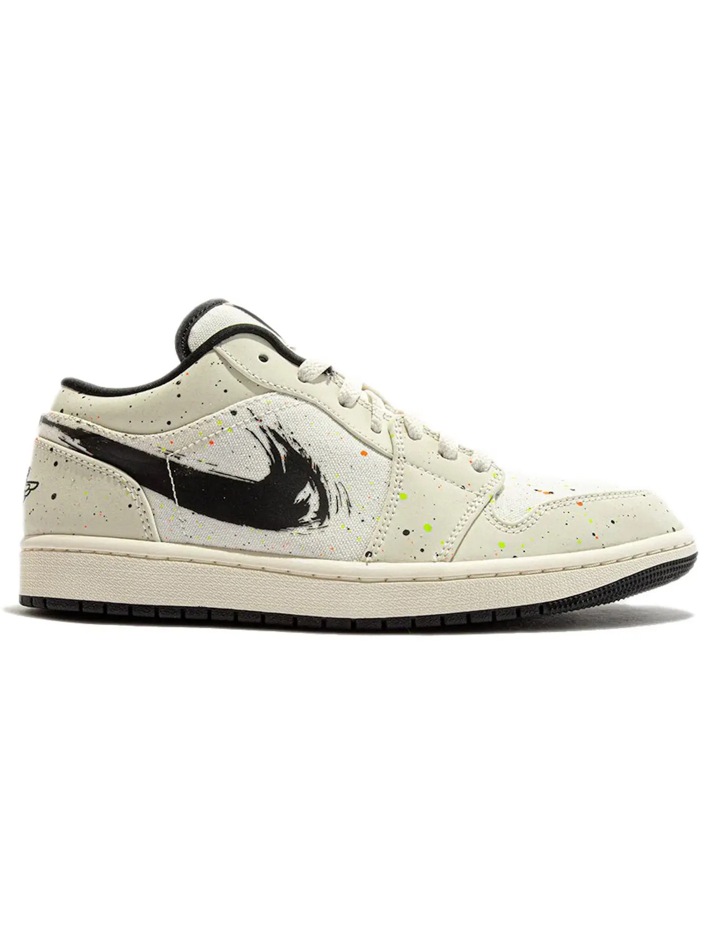 Детские кроссовки Lifestyle с принтом Jordan 1 Low SE Jordan — изображение 1 из 1, черный/оранжевый